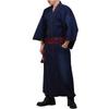 SWINGPLUS Denim Solid Distressed Made In Japan Men's Japanese-Made Kimono, Single-Layer Kimono, Color, Denim, (Size M, Indigo)