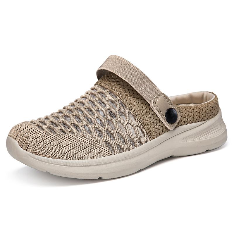 Женская летняя спортивная обувь, новые сандалии на платформе, женские сетчатые спортивные дышащие пляжные тапочки на плоской подошве, модные уличные прогулочные тапочки