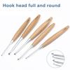 Крючок для вязания крючком Легкий эргономичный дизайн Спицы для ручного вязания Гладкая деревянная игла для вязания крючком Ручная работа