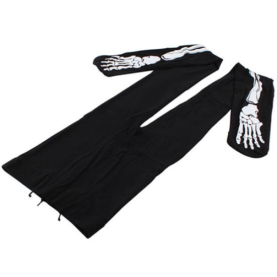 Женские сексуальные черные носки с татуировкой скелета, колготки, колготки, леггинсы