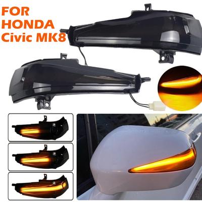 2 шт. Боковые зеркала с последовательным сигналом поворота для Honda Civic Mk8 Седан FD1 FD2 FD3 2D 4D FA 1 2 3 4