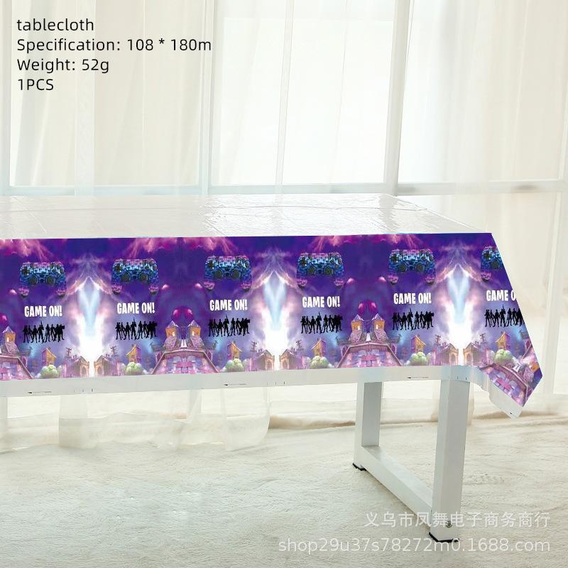 Fortnite Игра в кальмара Набор посуды Нет игры Бумажные салфетки Бумажные стаканчики Одноразовые Украшения для вечеринки в честь дня рождения