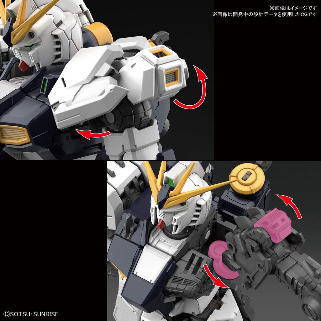 BANDAI SPIRITS RG Mobile Suit Counterattack Nu Gundam Scale Plastic Model Gundam Char's 1/144 Pre-Colored