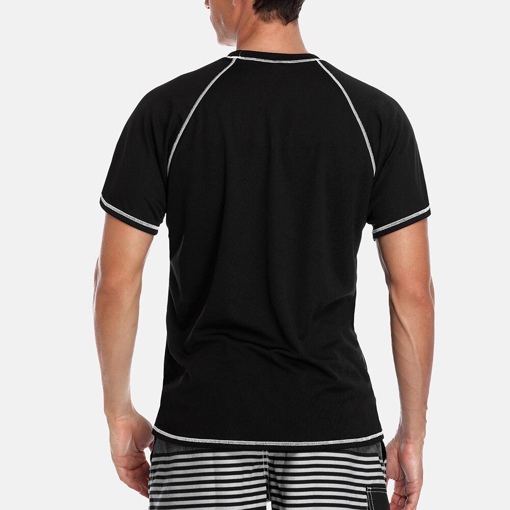 Charmleaks Мужские Рашгарды сухого кроя с короткими рукавами Свободная рубашка для бега Футболка для бега Пеший туризм Рашгард Топ UPF 50+ Дышащая пляжная одежда