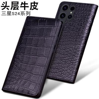 Роскошный Кошелек из Натуральной Кожи Чехол-Телефон Для Samsung Galaxy S26 S25 S24 Ultra Plus Слот для Кредитных Карт Денег Чехол-Держатель