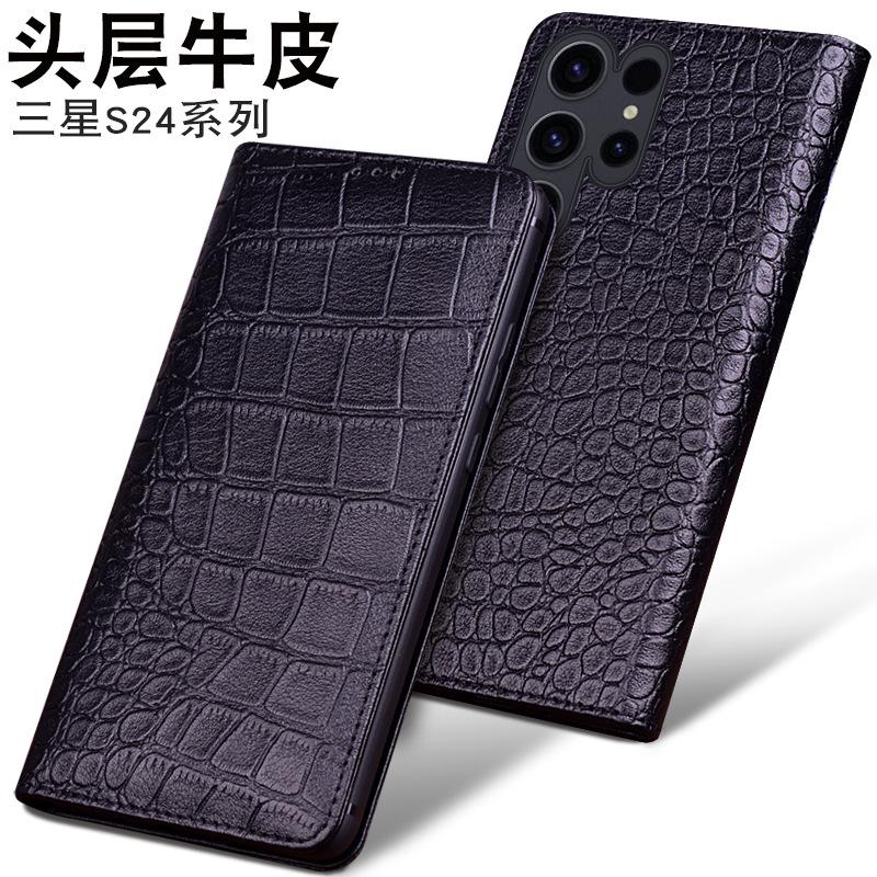 Роскошный Кошелек из Натуральной Кожи Чехол-Телефон Для Samsung Galaxy S26 S25 S24 Ultra Plus Слот для Кредитных Карт Денег Чехол-Держатель