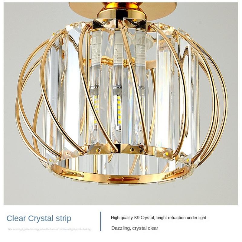 Crystal Corridor Lamp Simple Modern Bedroom Bedside Lamp Corridor Small Chandelier