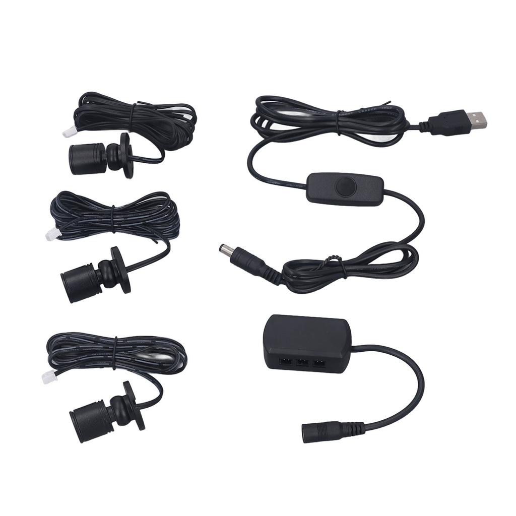 Mini LED Spot Lights 5V USB Showcase Display Light 1 To 3 Dimmable Small Cabinet Light for Jewelry Collection Black