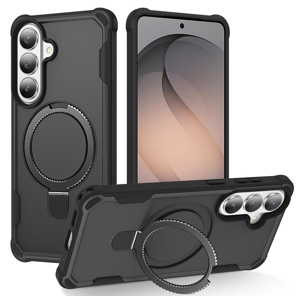 Для Samsung Galaxy S26 Магнитный чехол с подставкой TPU + PC Ударопрочная задняя крышка телефона