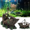 Pirate Ship Fish Tank Landscape Decoration Simulated Sunken Ship Aquarium Landscape Fish Shelter Resin Pirate Ship Desktop Decor