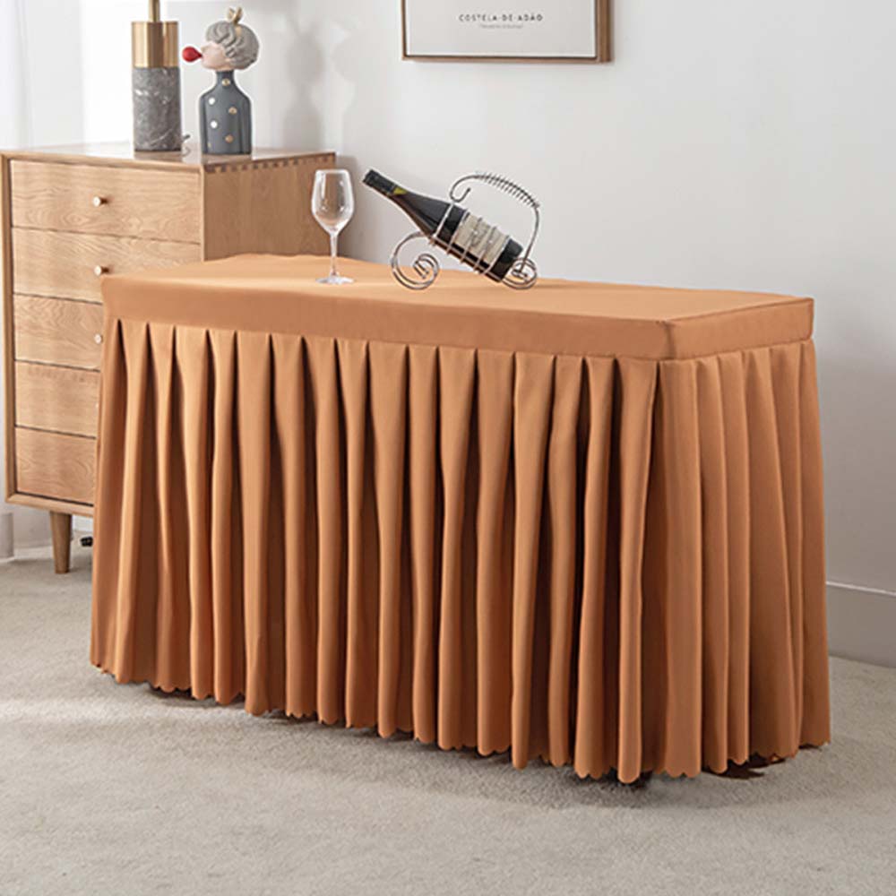 Rectangular Tablecloth Conference Exhibition Solid Table Cover Elegant Table Skirt For Wedding Banquet Party Desk Decor