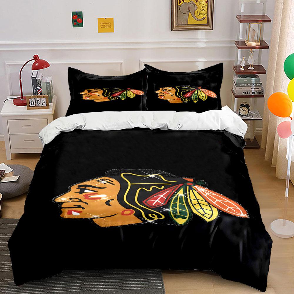 "Tribal Chief with Colorful Feathers" Print Bedding Set Duvet Cover Pillowcases (1* Duvet Cover 2* Pillowcases Do Not Include Comforter)