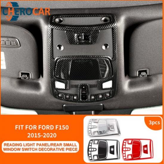 Front Top Reading Light Lamp Cover Trim Frame For Ford F150 2015-20 Accessories