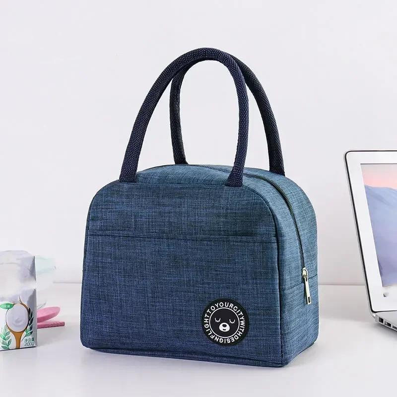 Сумки-тоут для ланча, термоизоляционная сумка для хранения ланч-бокса, детская школьная сумка для ланча, сумка для хранения пикника, большая вмести...