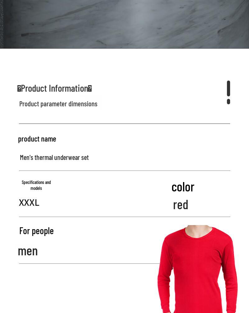 Yiqia Protective Thermal Underwear Set