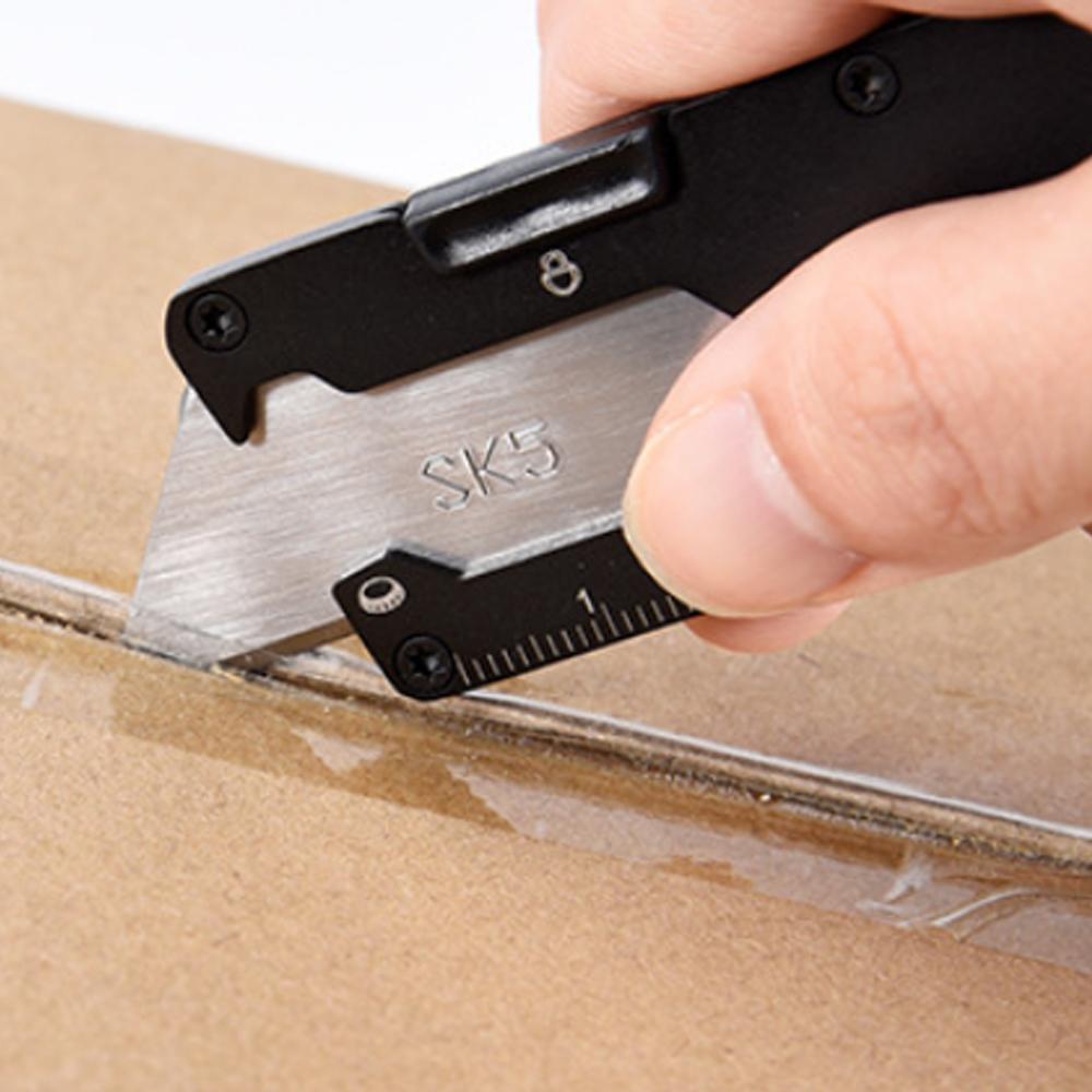 Универсальный нож с выдвижным лезвием, карманный инструмент, 5-в-1, многофункциональный DIY-брелок, нож для бумаги, острый резак для коробок с открывалкой, шестигранный ключ