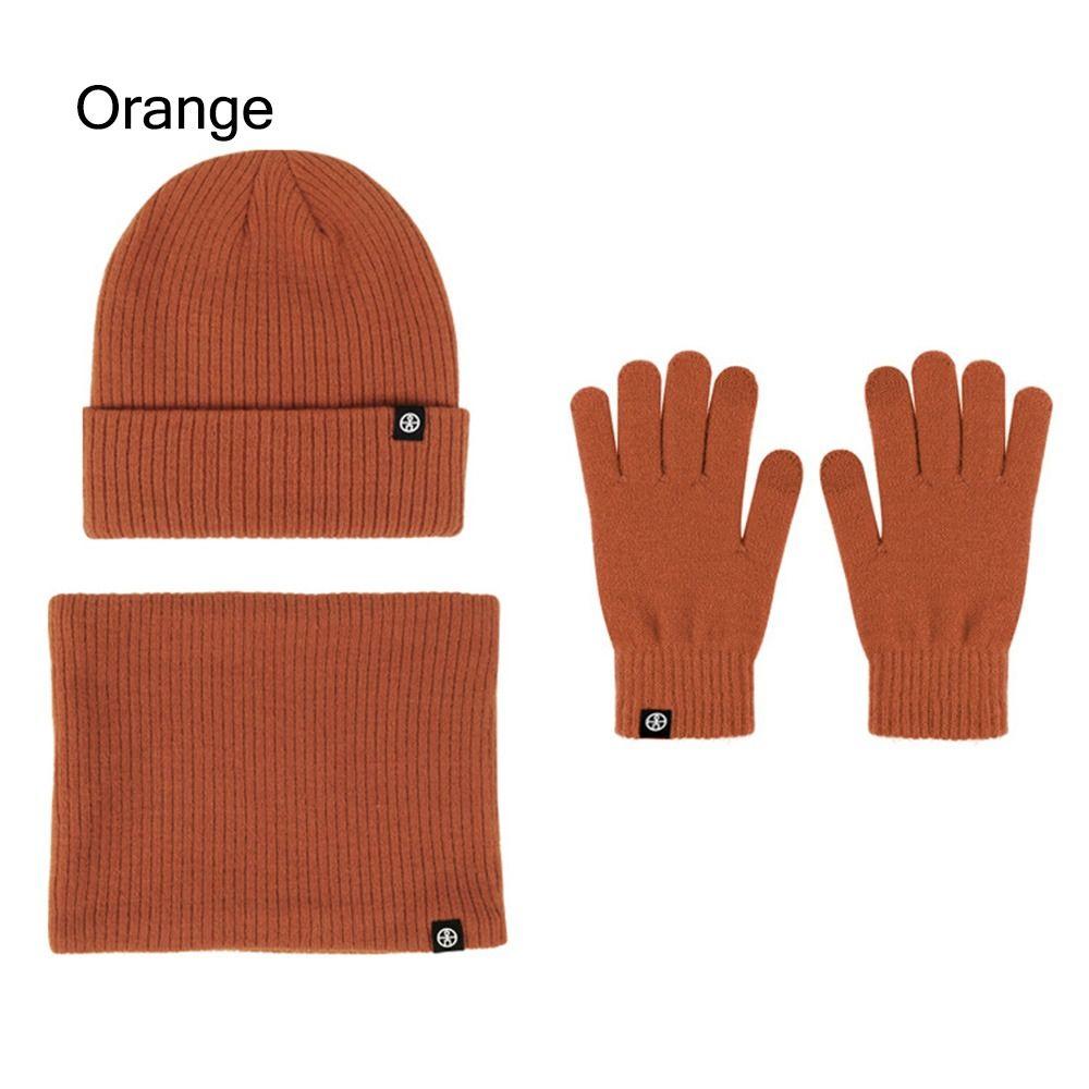 Casual Knit Winter Hat Warm Fleece Neck Scarf Trendy Winter Set for Women Men