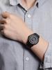 Магнитные часы с шарикоподшипником, кварцевые часы, минимализм, повседневные, водонепроницаемые, 40 мм, черный циферблат, черный ремешок из нержавеющей стали, сетчатый ремень [EUTOUR] Мужские