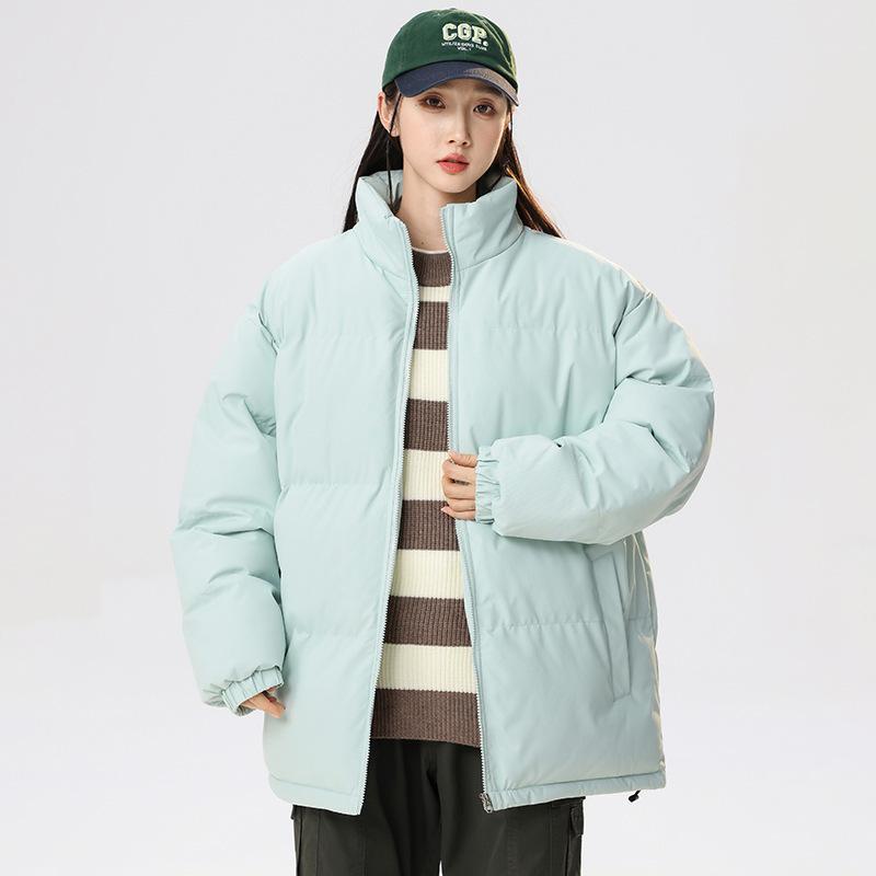 Зимняя хлопковая одежда мужская и женская модные утолщенные хлопковые куртки воротник-стойка одежда-хлеб Гонконгский стиль мужская