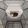 Breathable Cat Cage Hammock Adjustable Lanyard Cat Hanging Bed Kitten Swing Bed  Small Animal