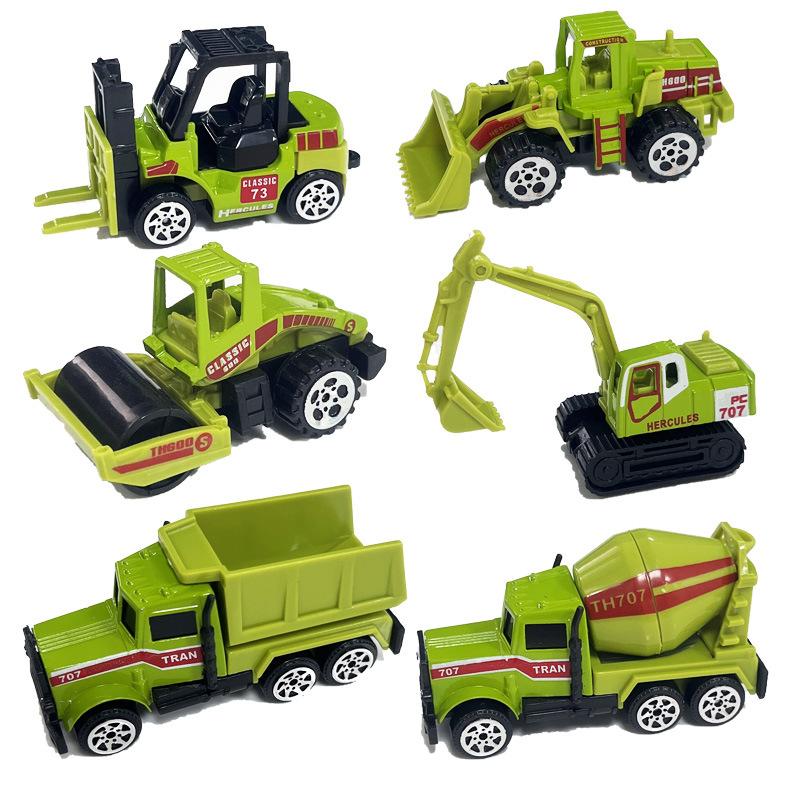 6 шт./компл. игрушечный грузовик из сплава 1:64 Мини-автомобильный погрузчик, трактор, экскаватор, строительство, миниатюрная модель для мальчиков, подарки для детей