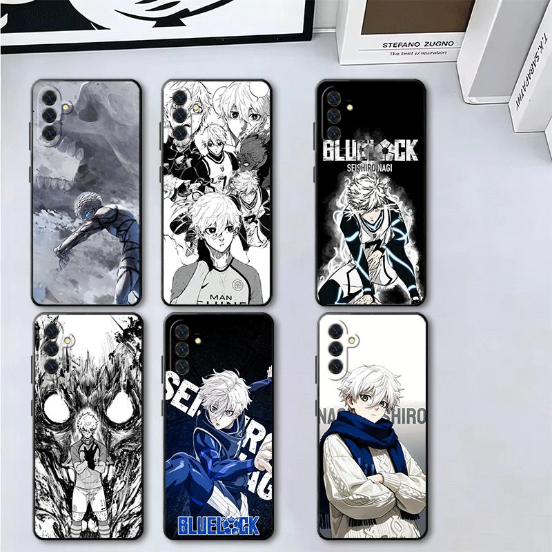 Blue L-Locks Nagi Seishiro Soft Phone Case for Samsung A17 A37 A57 A16 A26 A36 A56 A15 A25 A35 A55 A14 A24 A34 A54 A13 A23 A33 A