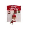 Reusable Christmas Seat Cover Santa Claus Snowman Chair Protector Chair Back Covers  Scene Layout