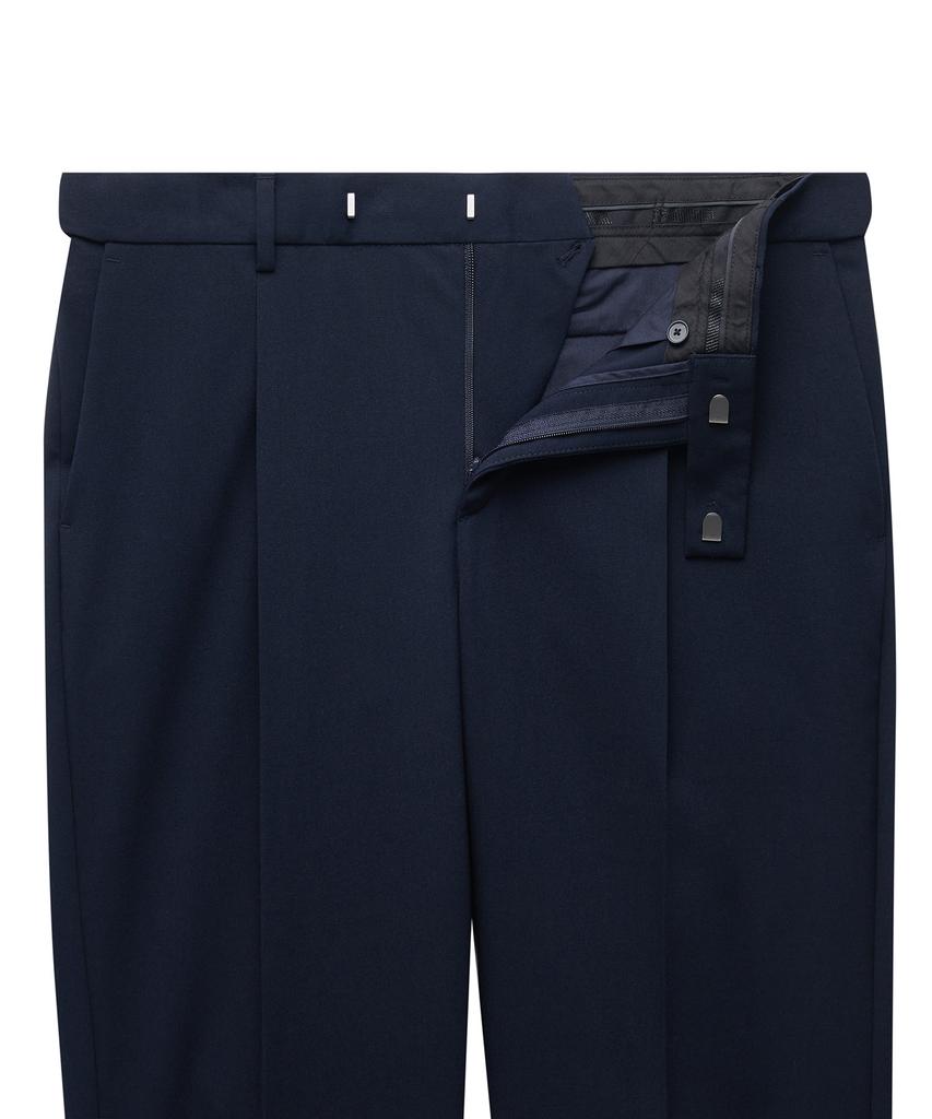 MUSINSA STANDARD Lightweight Wide Hidden Banding Slacks [Navy]