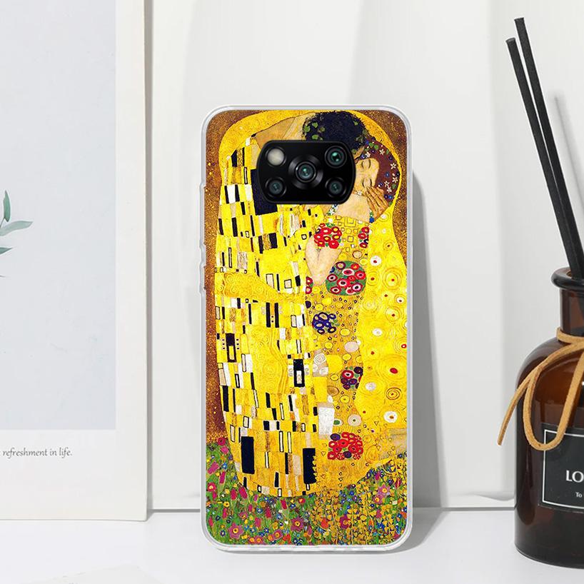 Kiss by Gustav Klimt Desig Phone Case For Xiaomi Poco X7 X6 X5 M7 M8 Pro F7 Ultra Redmi 15C 15 13C 13 12C 12 10 10C 10A Art Fund