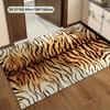 Золотой Бриллиантовый Вельвет Точечный Плюшевый Основа Винтажный Кантри Стиль Оранжевый Тигровый Узор Большой Коврик Гостиная Спальня Дверь Прачечная Общежитие