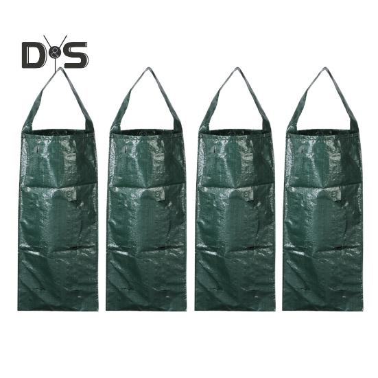 Подвесной мешок для выращивания растений, перевернутый мешок для посадки томатов, сумка для посадки клубники для домашнего сада, балкона, простое вертикальное озеленение