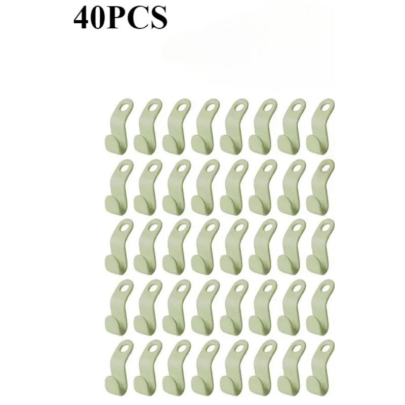 60 шт. крючки для вешалок для одежды, экономящие место, удлинитель для вешалок, органайзер для шкафа, пластиковые удлинители, зажимы для пальто, рубашки