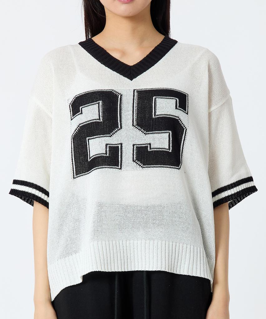 ANDTHEOTHER Oversized V-Neck Short Sleeve Knit Black