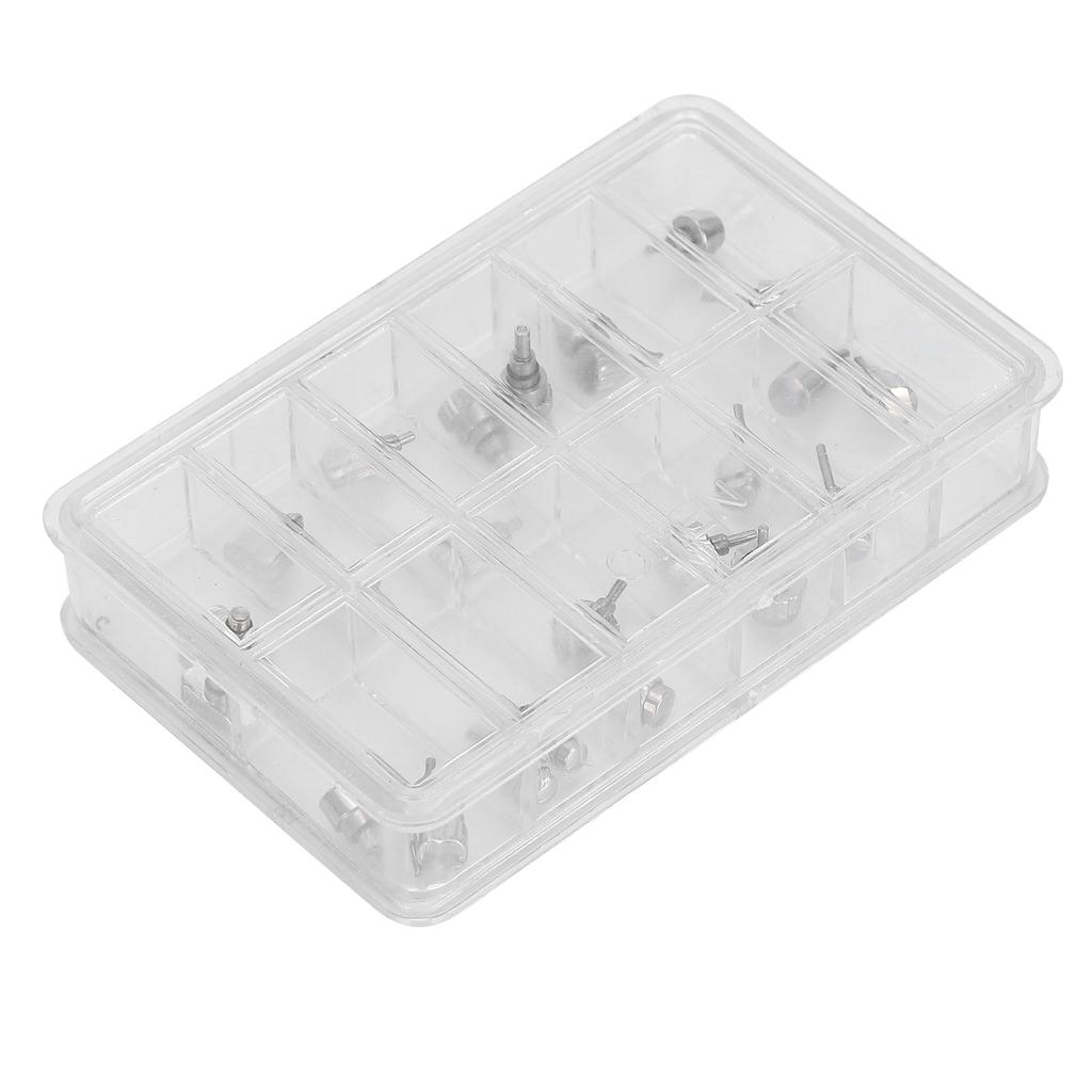 Коробка с 12 ячейками Инструмент для ремонта часов с кнопочным механизмом для часовщика