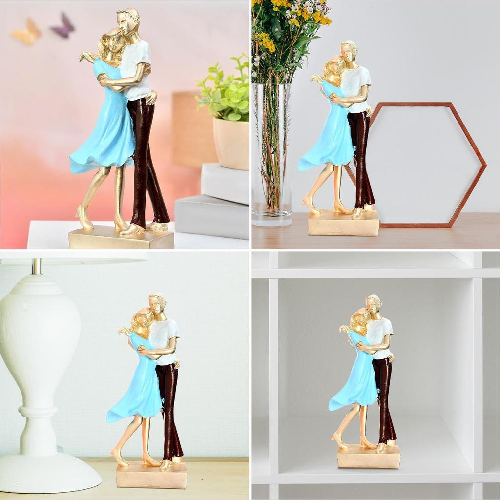 Эфирная скульптура обнимающейся пары | Нежное выражение тепла и единения | Идеально подходит для романтических интерьеров – Упаковка из 1 шт., Многоцветный