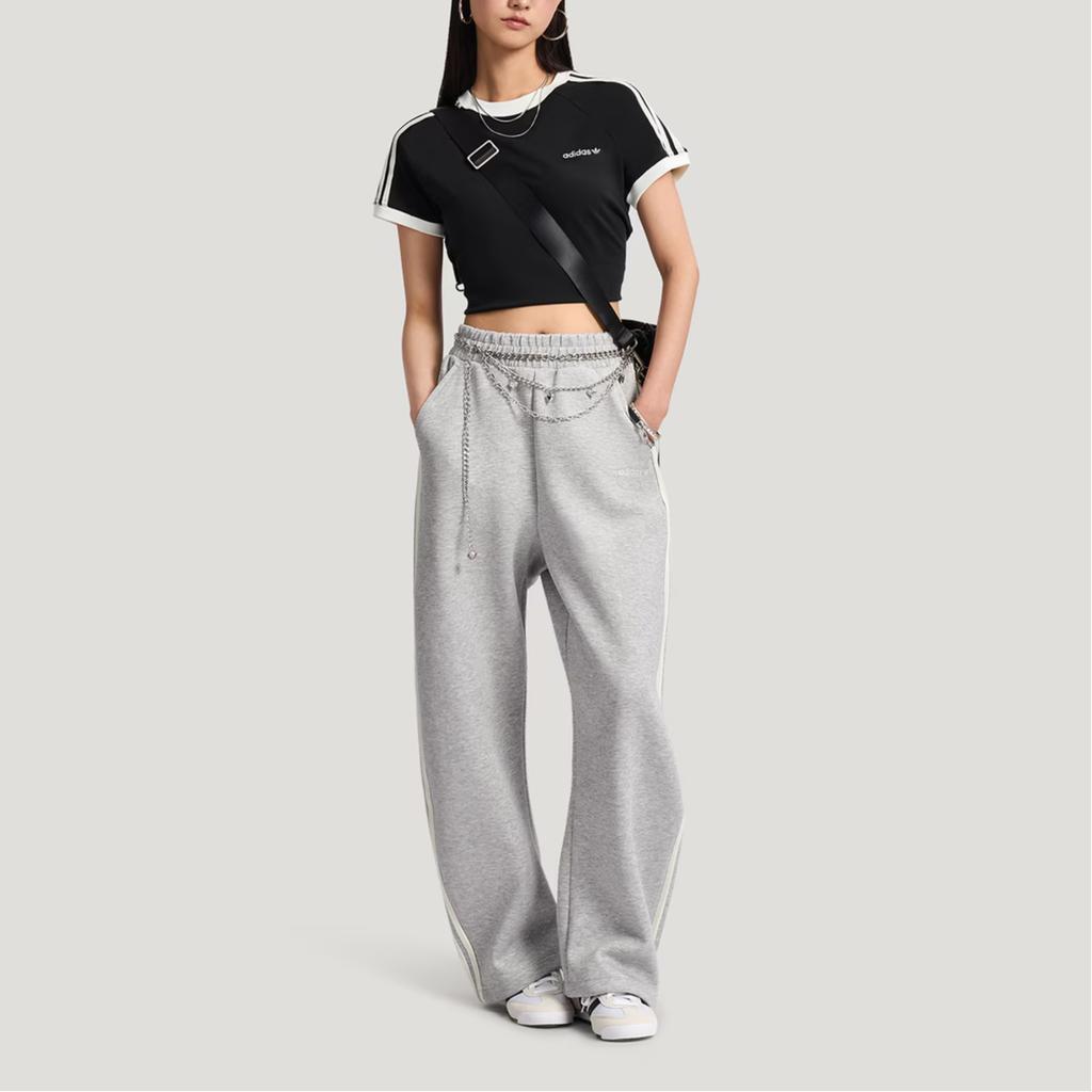 adidas Оригинальная спортивная вязаная футболка с коротким рукавом Женские топы KX7969