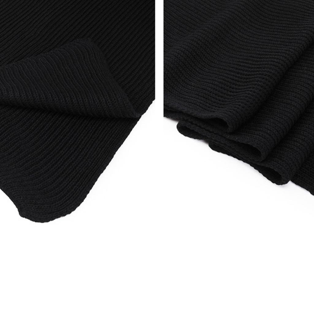 Шарф мужской зимний высококачественный однотонный теплый свитер вязаный шарф