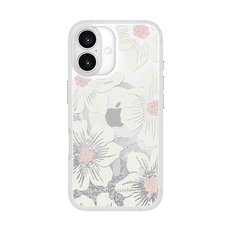 Kate Spade New York Liquid Glitter Magsafe - Etui Iphone 16 (Hollyhock Floral)