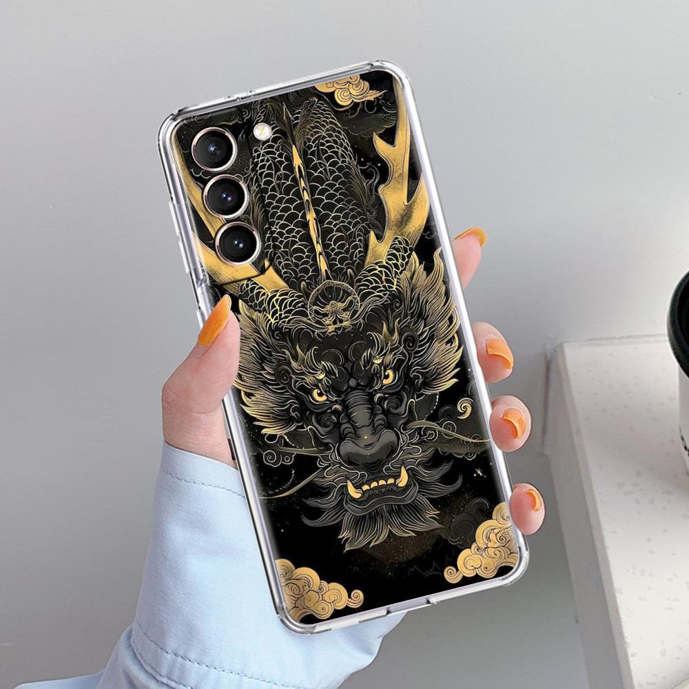 Чехол для телефона Samsung Galaxy S26 S25 S24 S23 S22 Ultra S20 S21 FE 5G Plus Мягкий прозрачный чехол Крутое животное Тигр Лев