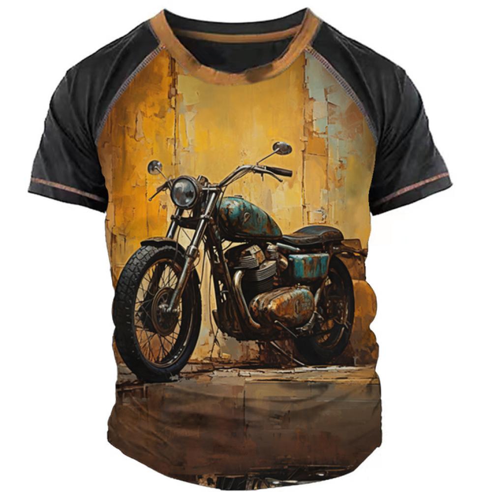 Винтажные мотоциклетные футболки для мужчин, летняя одежда, футболки с 3d графикой, уличная одежда, топы с короткими рукавами, мужские мотоциклетные рубашки, футболки