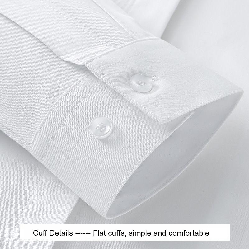 Мужская повседневная деловая рубашка большого размера с длинными рукавами, белая, синяя, черная, умная, мужская, социальная, классическая рубашка для больших размеров