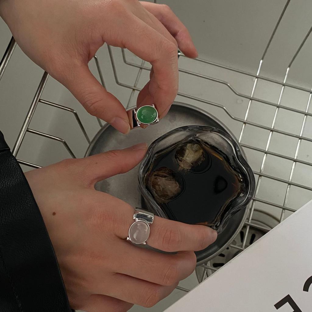 1 шт. Пилот Агат Ретро Кольца для Женщин Пары Минималистичные Украшения Broadside Подарочные Аксессуары Для Вечеринок