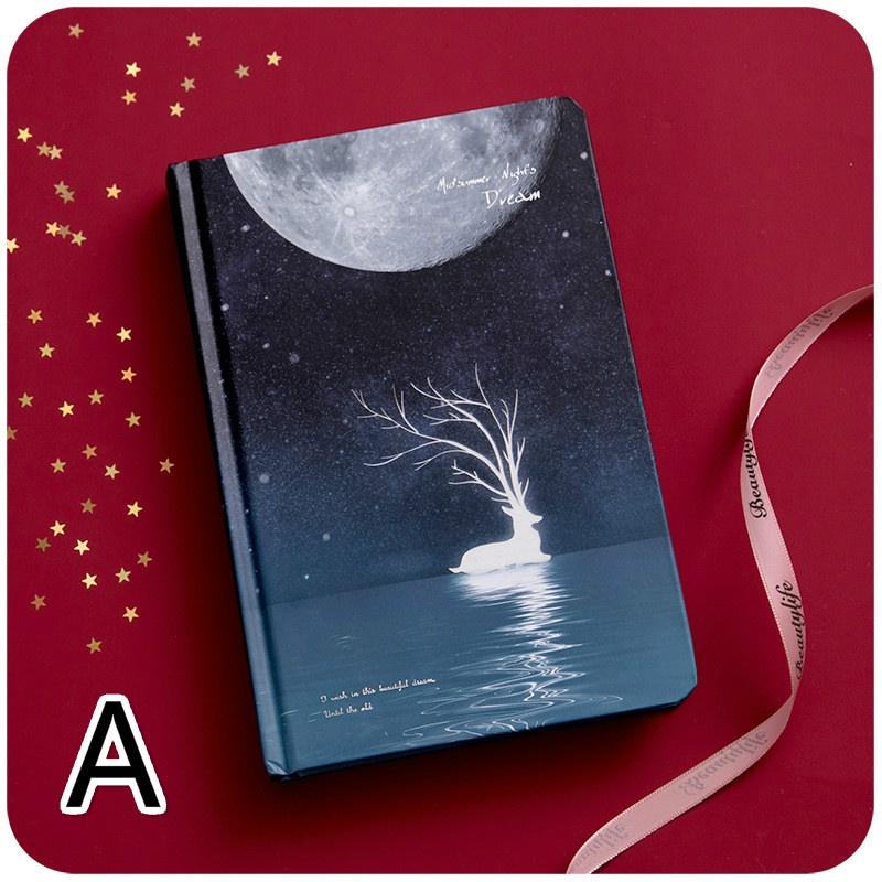 Starry Night Light Hand Book Simple Wind Color Page Hand-painted Hand Notebook Notebook Girl Notebook