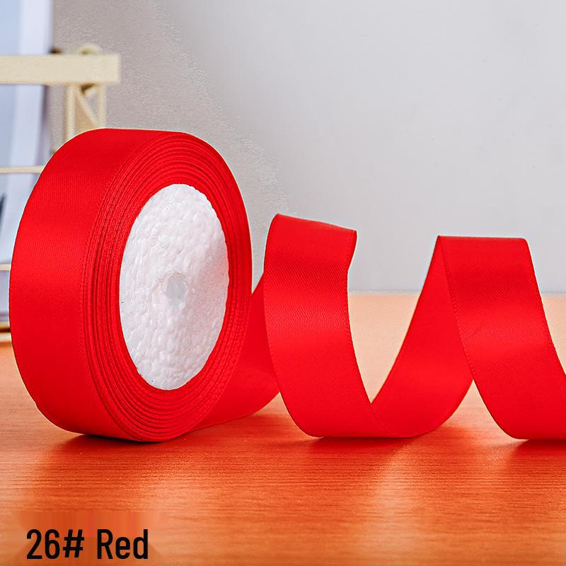 Полиэстеровая атласная лента 2,5 см для подарочной коробки и аксессуаров для волос