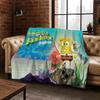 Cartoon S-SpongeBob SquarePants Patrick Star Flannel Blanket Soft Throw Blanket for Bed Bedroom Living Room Travel Picnic Gift