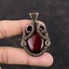 Red Fire Labradorite Pendant Copper Wire Wrapped Gemstone Pendant Handmade Dainty Copper Jewelry Designer Pendant Wire Wrap Jewelry For Gift