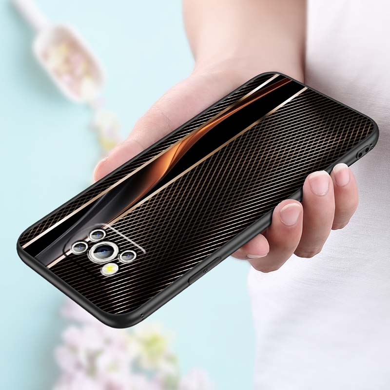 Технология Карбоновое Волокно Искусство Чехол для Телефона Для Xiaomi Mi Poco F3 F4 F5 F6 X3 X4 X5 X6 X7 M3 M4 M5 M6 M7 GT Pro 5G Черный