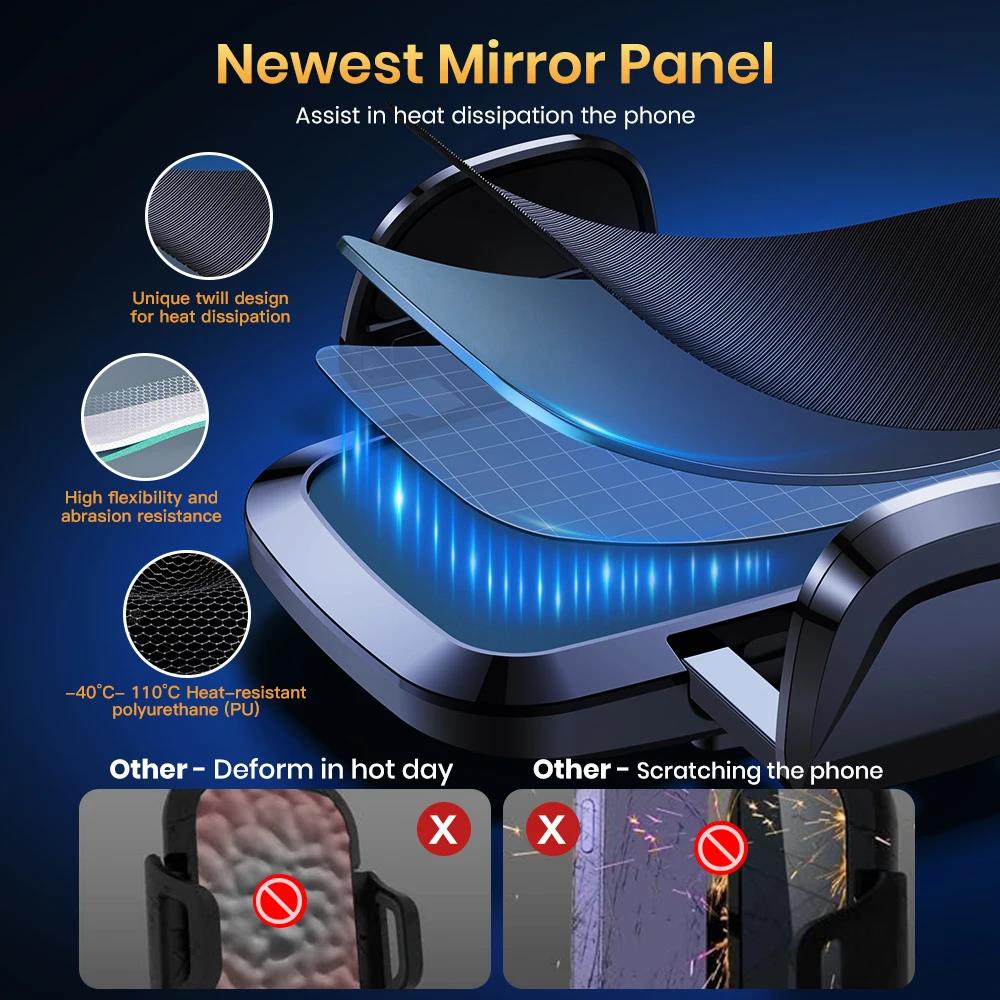 TOPK Car Phone Mount Holder 3-Point Support 360Rotating Extended Arm Metal Hook Superior Stability Phone Holder for Car Cars