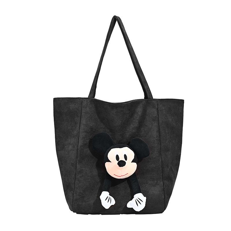 Korean Cute Mickey Head Large Capacity Retro Tote Shoulder Bag