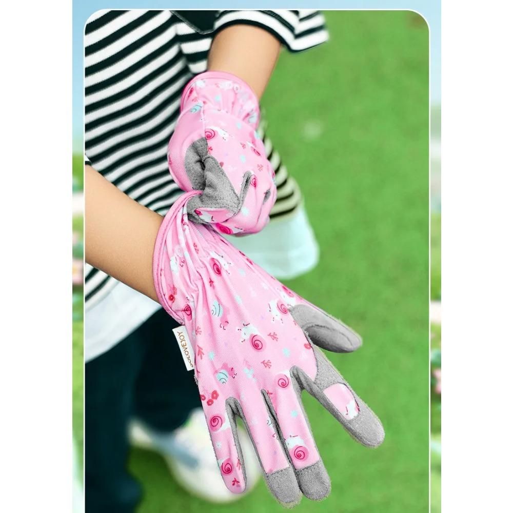 Outdoor Ice Silk Sun Protection Children Hanging Bar Gloves Kids Cycling Sports Gloves Anti-slip Gloves for Boys Girls 6-10Y